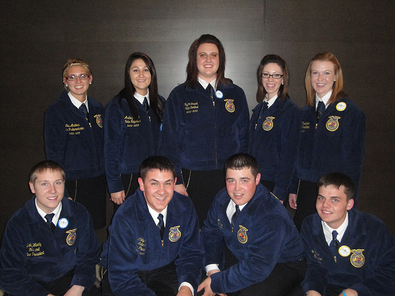 2012-2013 Wyoming FFA State Officer Team Photo
