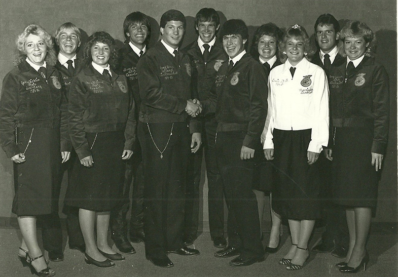 1985-1986 Wyoming FFA State Officer Team Photo