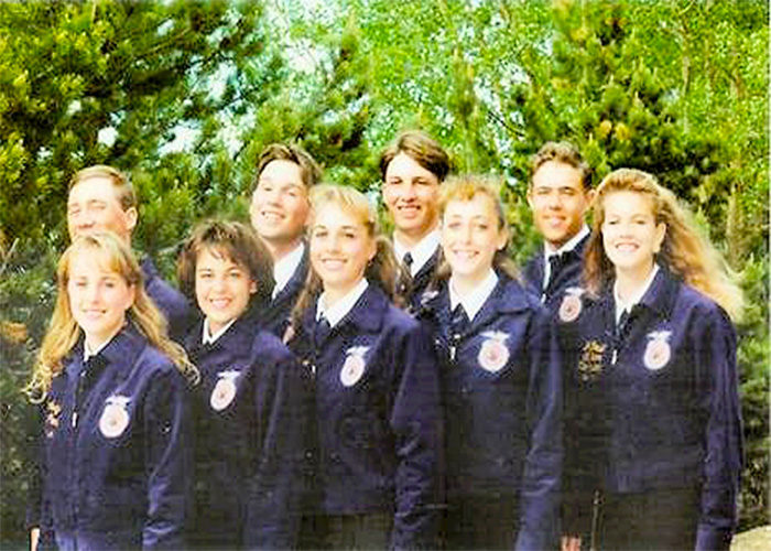 1996-1997 Wyoming FFA State Officer Team Photo